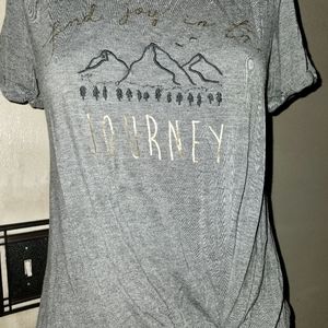 Twisted tie tshirt Altar'd State graphic "FIND JOY in the JOURNEY"